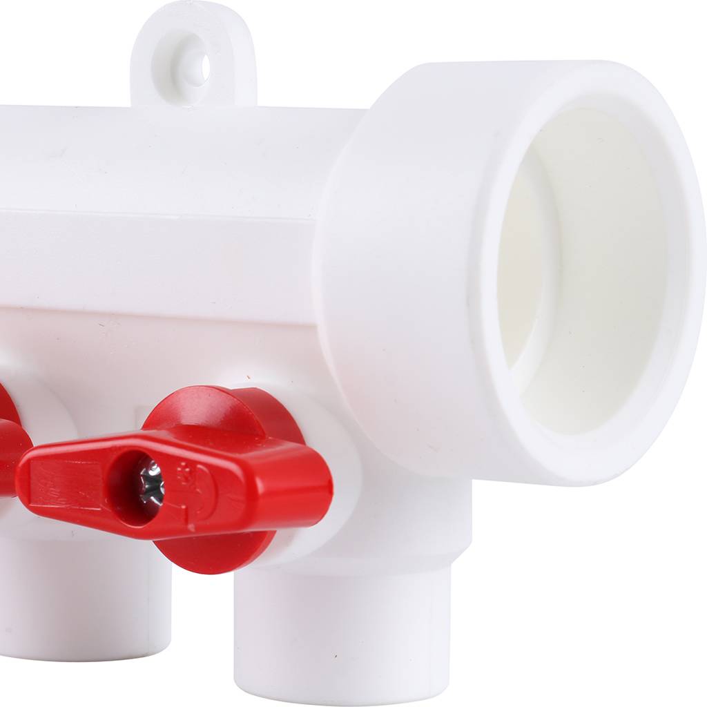 Коллектор с запорными кранами для полипропиленовых труб Kalde (5 выходов)