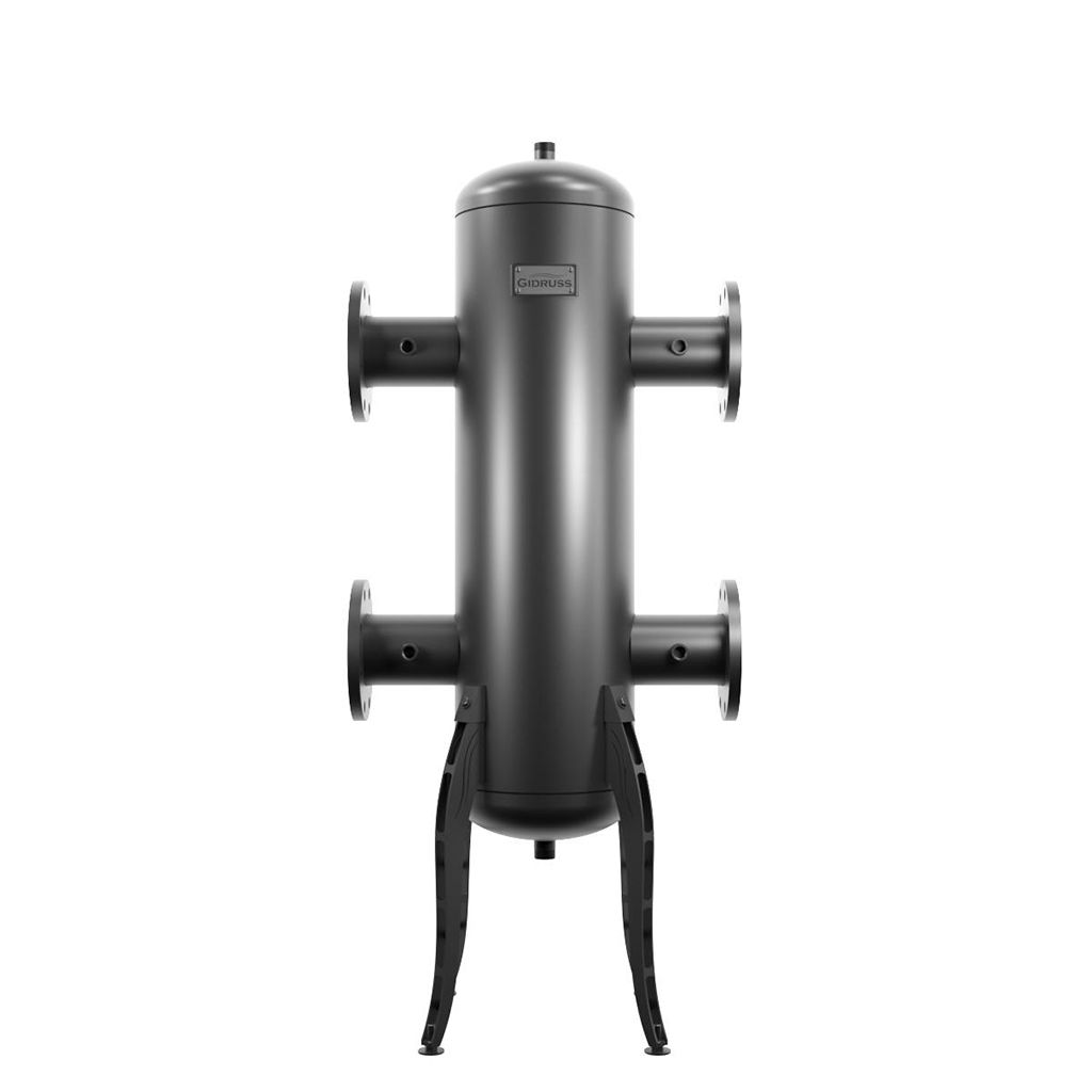 Гидравлический разделитель GIDRUSS GR-1000-100 (до 1 МВт, фланец 1-100-10 ГОСТ 12820-81, корпус O 273 мм ст. 09Г2С толщиной от 8 мм, 4 подключения Rp )