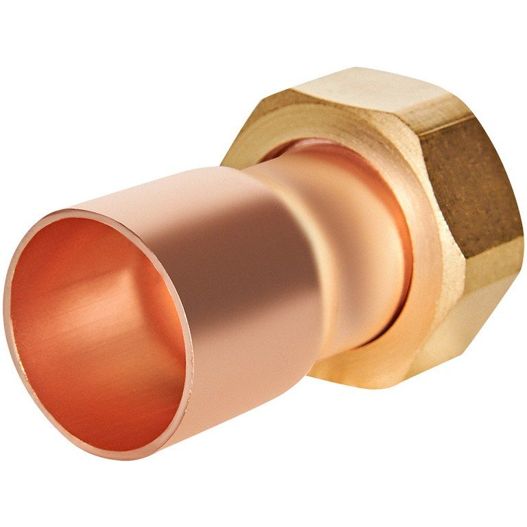 Переход JINTIAN ВП-ВР 22x3/4 с накидной гайкой из меди под пайку JT-153592234