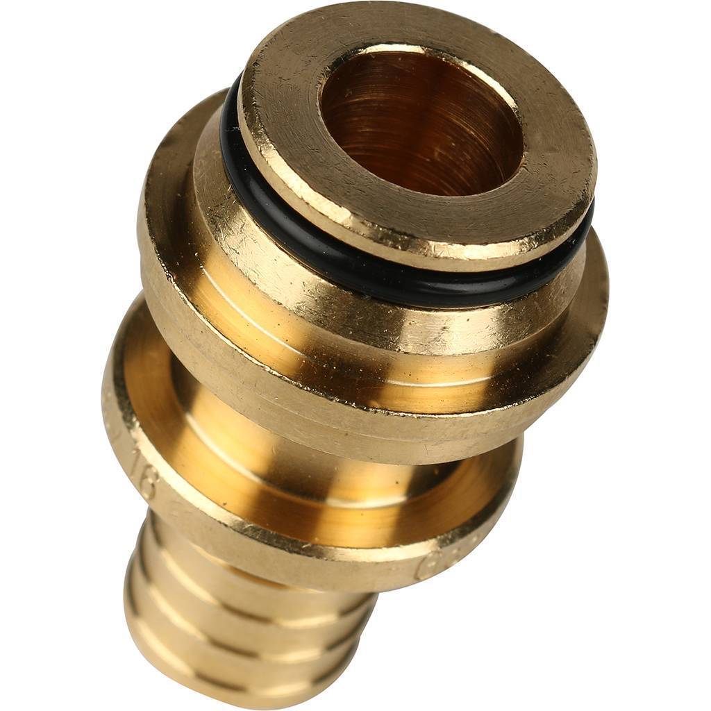 Переходник STOUT с накидной гайкой (евроконус) 16xG 3/4 для труб из сшитого полиэтилена аксиальный