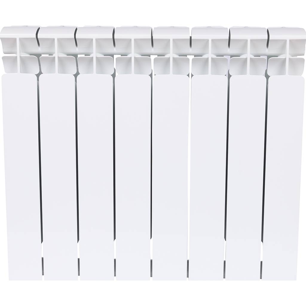 Радиатор биметаллический RIFAR BASE 500 8 секций боковое подключение (белый RAL 9016), 1RB50-8