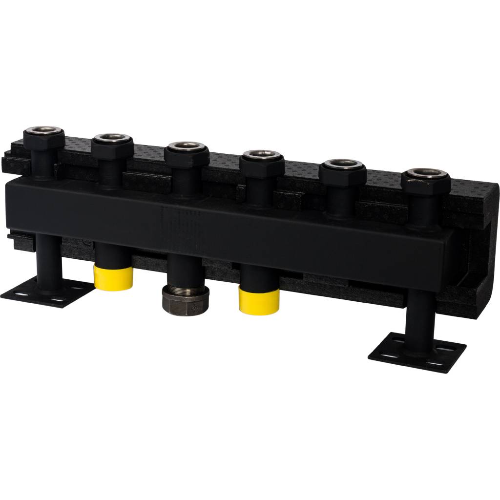 Стальной распределительный коллектор STOUT SDG-0016 3 отопительных контура, в теплоизоляции DN 32