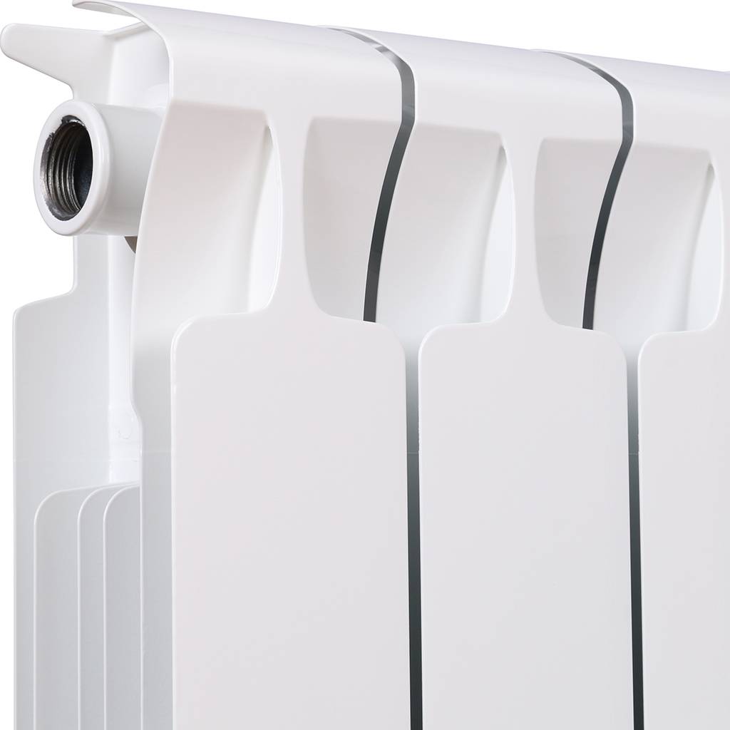 Радиатор биметаллический RIFAR MONOLIT 350 14 секций боковое подключение (белый RAL 9016), 3RM35-14