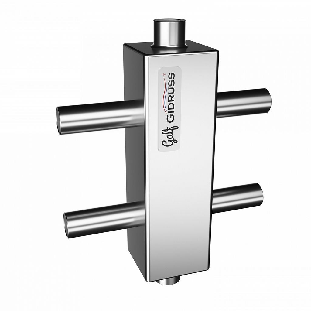 Гидравлический разделитель GIDRUSS GRSS-40-22PF (до 40 кВт, под пресс-фитинги 22 мм), GG 40PA0 20