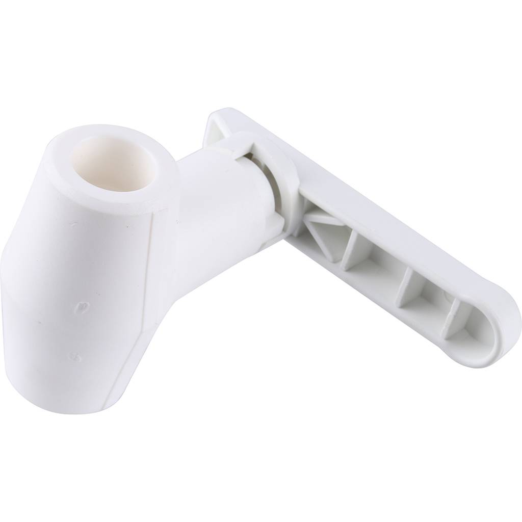 Кран шаровой Kalde d=20 для полипропиленовых труб под штукатурку (цвет белый), 3242-vlb-200002