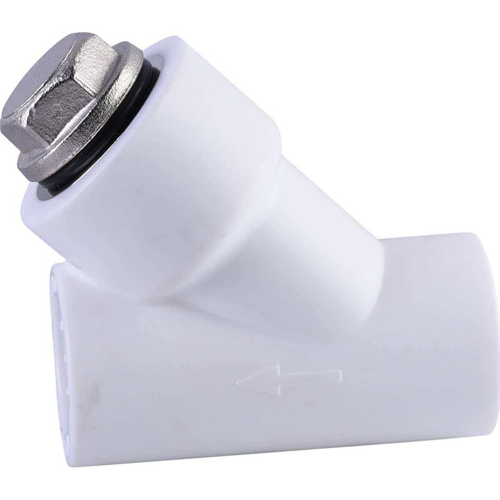 Фильтр Политэк d=20 (соединение муфта-муфта) для полипропиленовых труб под сварку (цвет белый), 9100302012