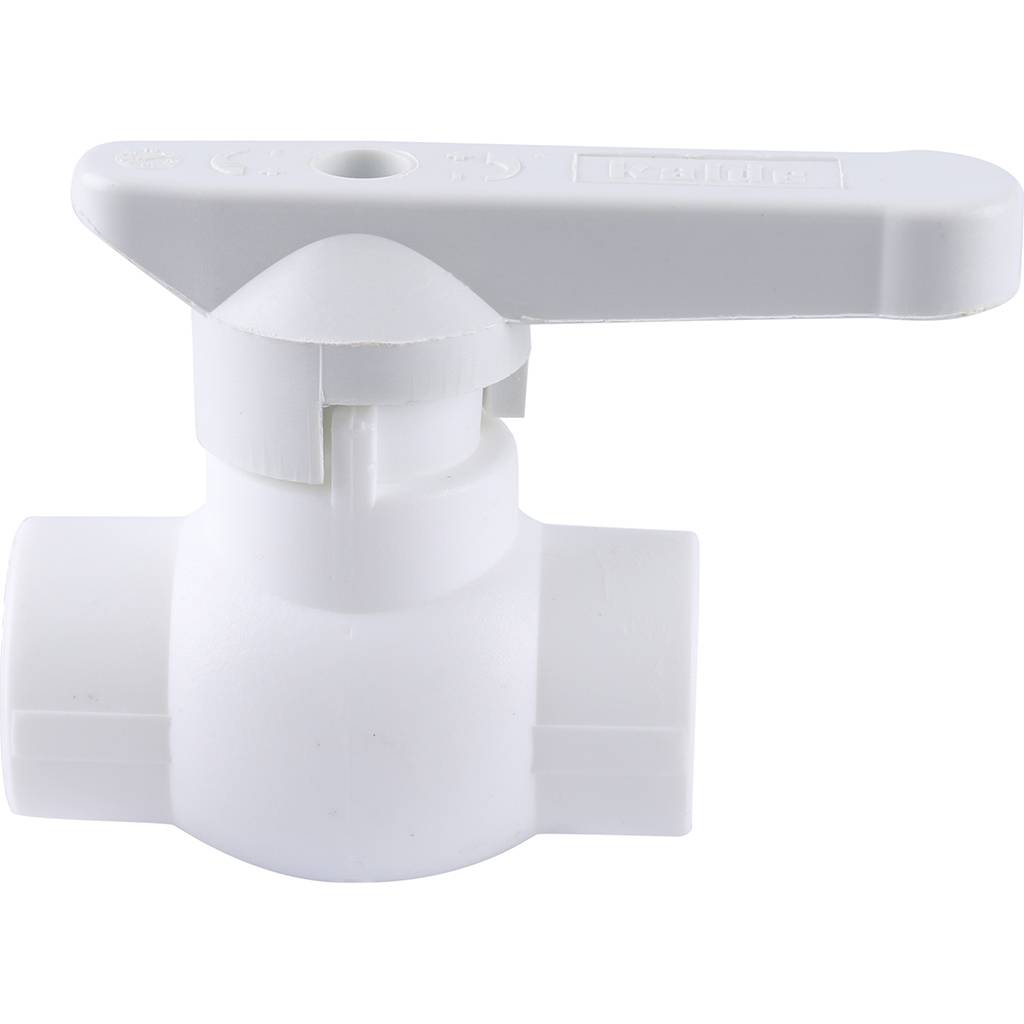 Кран шаровой Kalde d=20 для полипропиленовых труб под сварку (цвет белый), 3242-vlb-200003