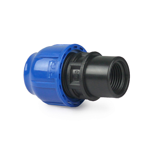 Муфта компрессионная, полипропилен внутренняя резьба 50х1_1/4, для полиэтиленовых труб, РТП