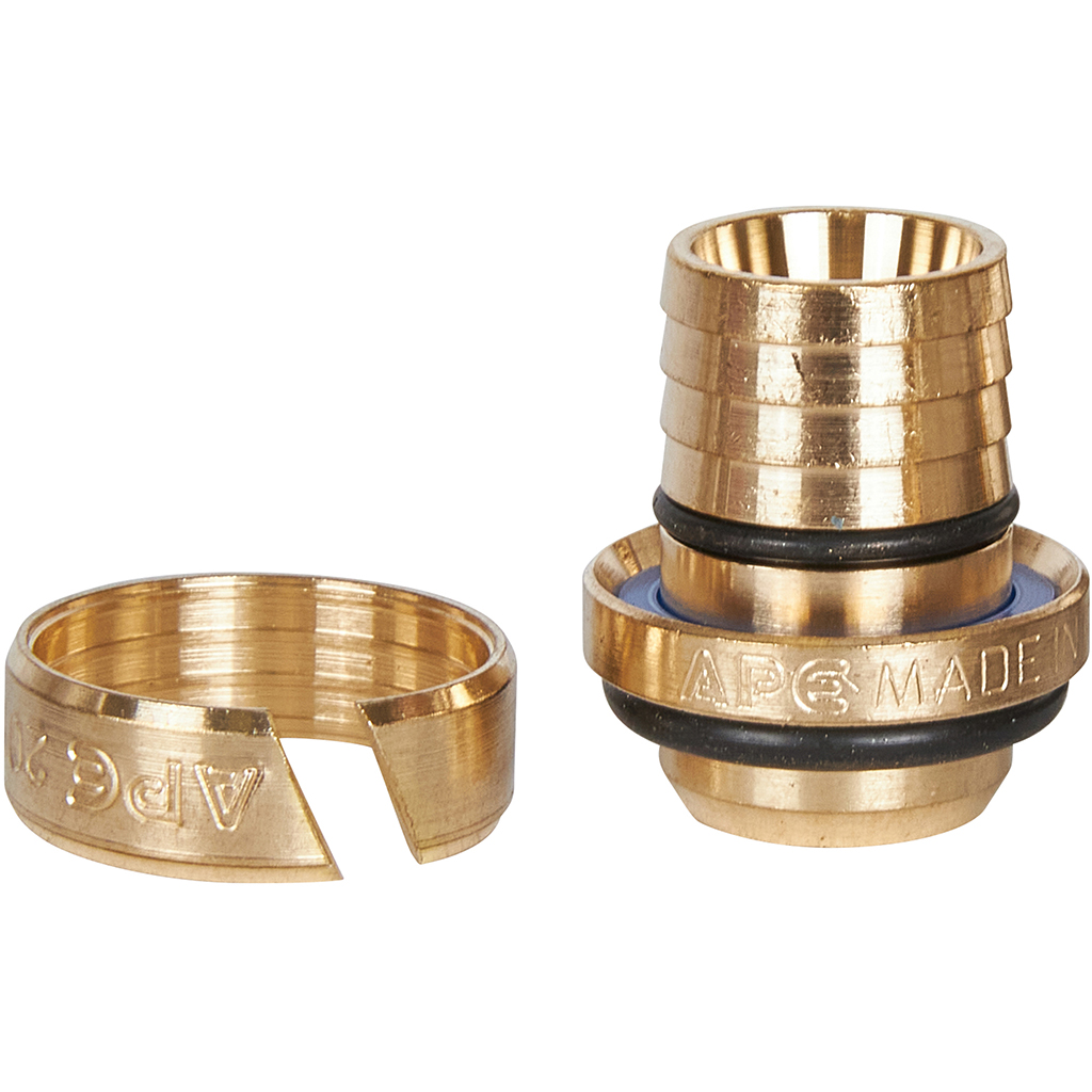 Тройник STOUT равнопроходный 20х20х20 для металлопластиковых труб винтовой, SFS-0009-000020