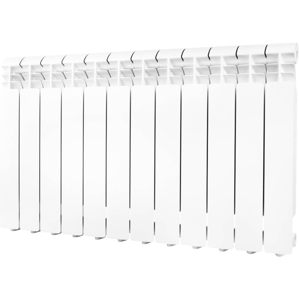 Радиатор алюминиевый Global ISEO 500 12 секций боковое подключение (белый RAL 9010), IS05001012