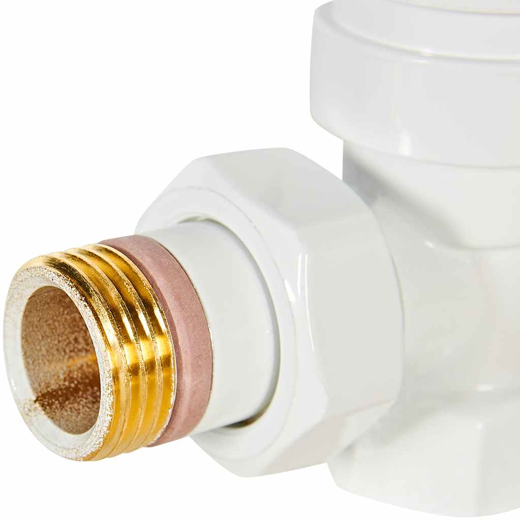 Комплект клапанов термостатических STOUT Design белый, угловой 1/2, SVTDK-0002-000015W