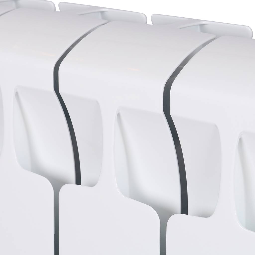 Радиатор биметаллический RIFAR MONOLIT 500 14 секций боковое подключение (белый RAL 9016), 3RM50-14