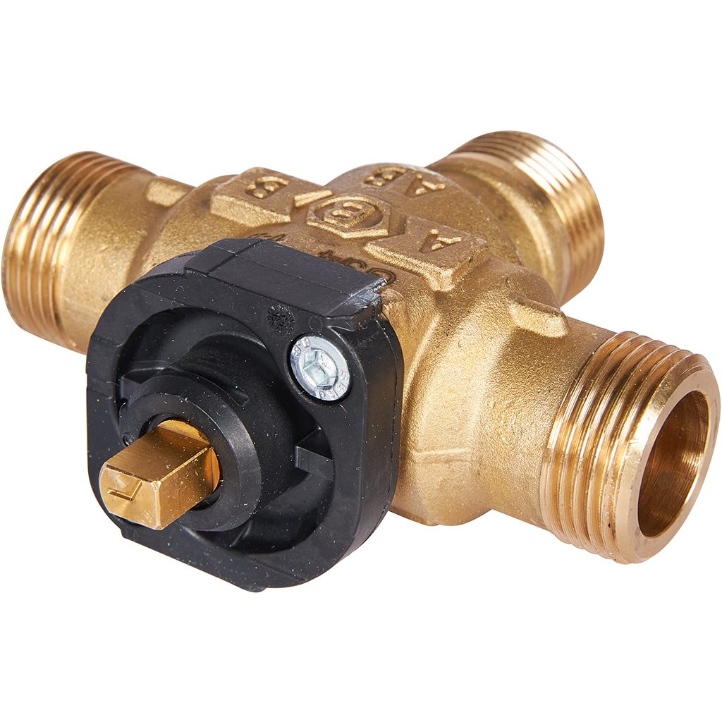 3-Ходовой зональный клапан, сервопривод 230V STOUT с кабелем 1м,, НР 3/4