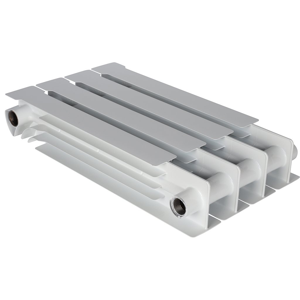 Радиатор биметаллический STOUT VEGA 500 4 секций боковое подключение (белый RAL 9016), SRB-1310-050004