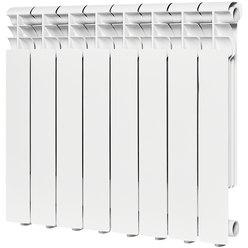 Радиатор алюминиевый ROMMER Profi 500 8 секции (AL500-80-80-100) (RAL9016), RAL-1210-050008