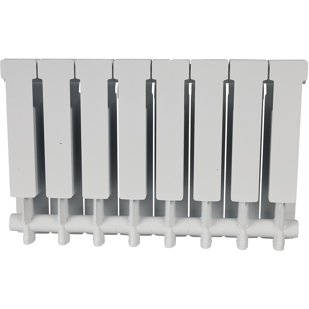 Радиатор алюминиевый STOUT ALPHA 350 8 секций боковое подключение (белый RAL 9016), SRA-2310-035008