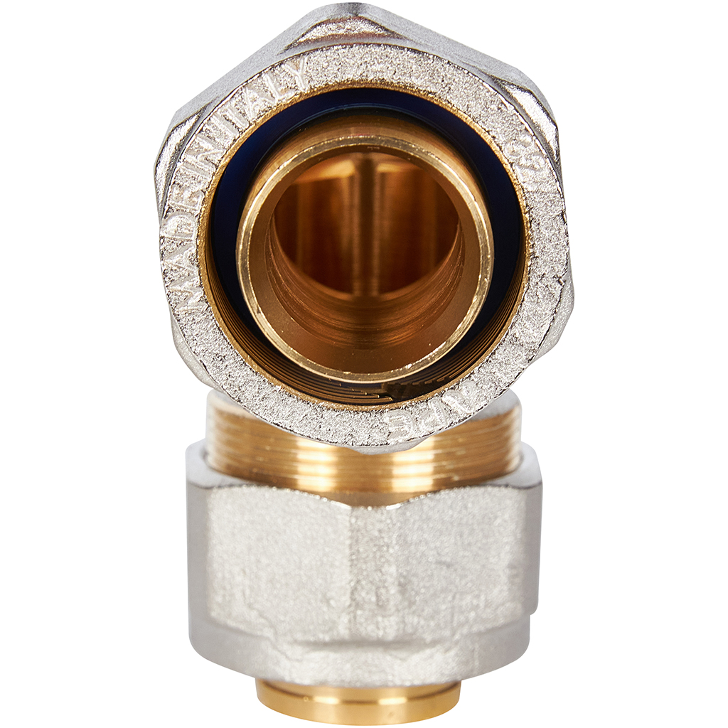 Угольник STOUT  90° 32x32 для металлопластиковых труб винтовой, SFS-0003-003232