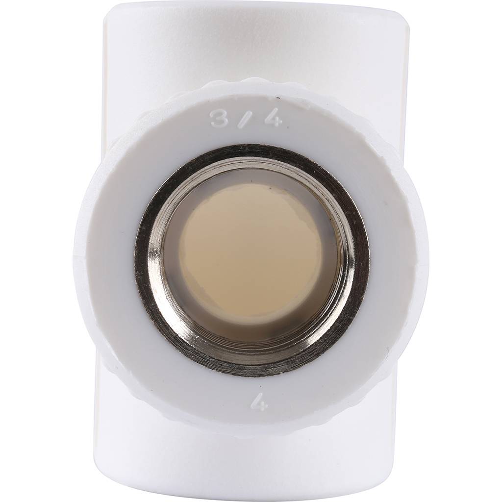 Тройник Kalde с внутренней резьбой 32х3/4 для полипропиленовых труб под сварку (цвет белый), 3222-tfo-320c32