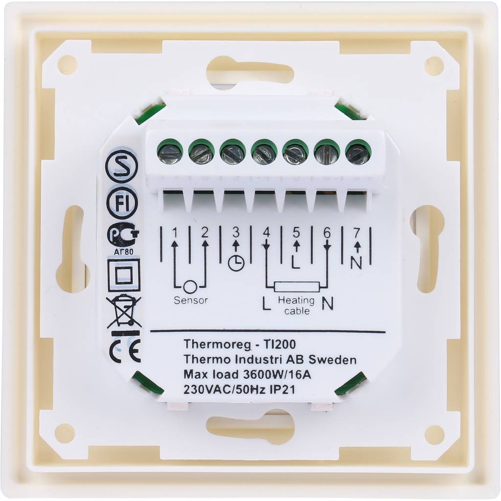 Терморегулятор THERMO Thermoreg Design от +5 до +40 16 А, TI-200D