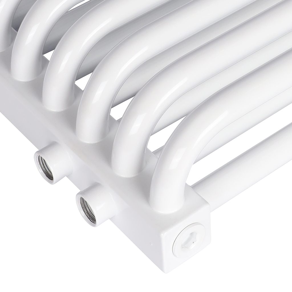 2-х трубчатый радиатор стальной ROMMER RST 2030/12 секций нижнее правое подключение RAL9016, RST-203012-020