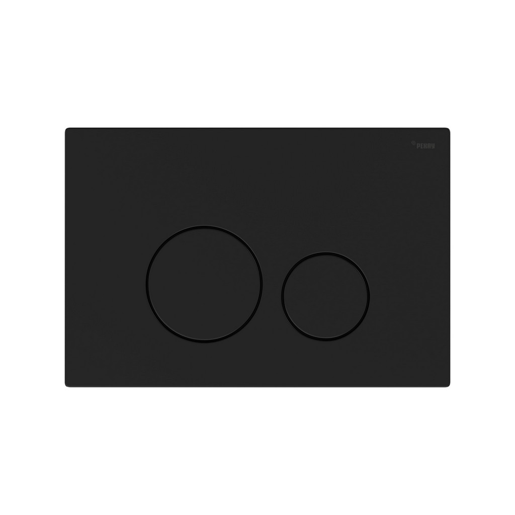 Панель смыва РЕХАУ NOVA ORB STEEL с круглыми клавишами с покрытием против отпечатков пальцев, нержавеющая сталь, черный, матовый, 19102631001