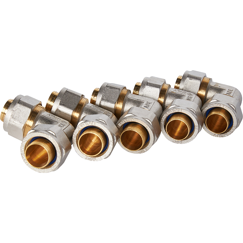 Угольник STOUT  90° 32x32 для металлопластиковых труб винтовой, SFS-0003-003232