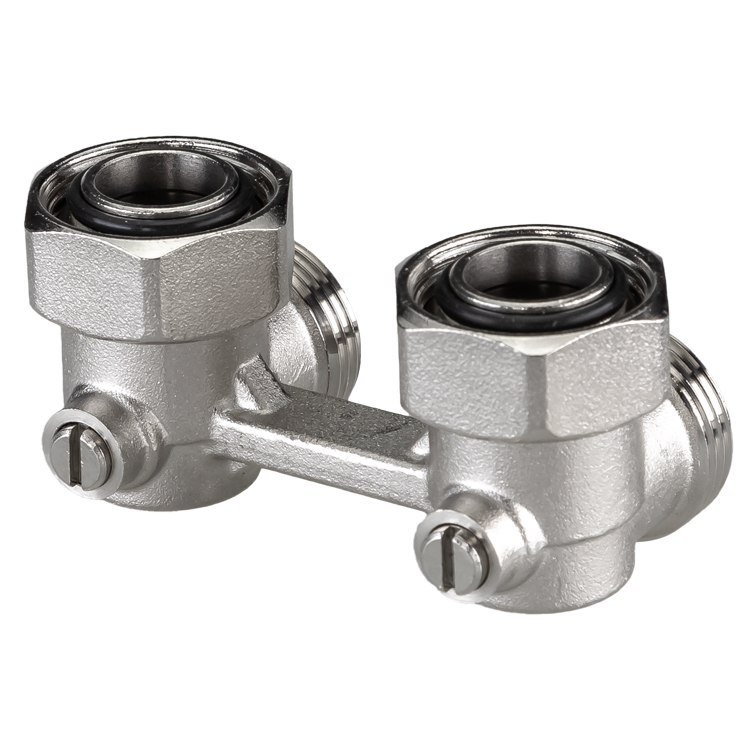 Комплект для радиаторов с нижним подключением Ридан LV-KB 20 + TR 9001 Ultra, 3/4 Угловой, 013G4997R