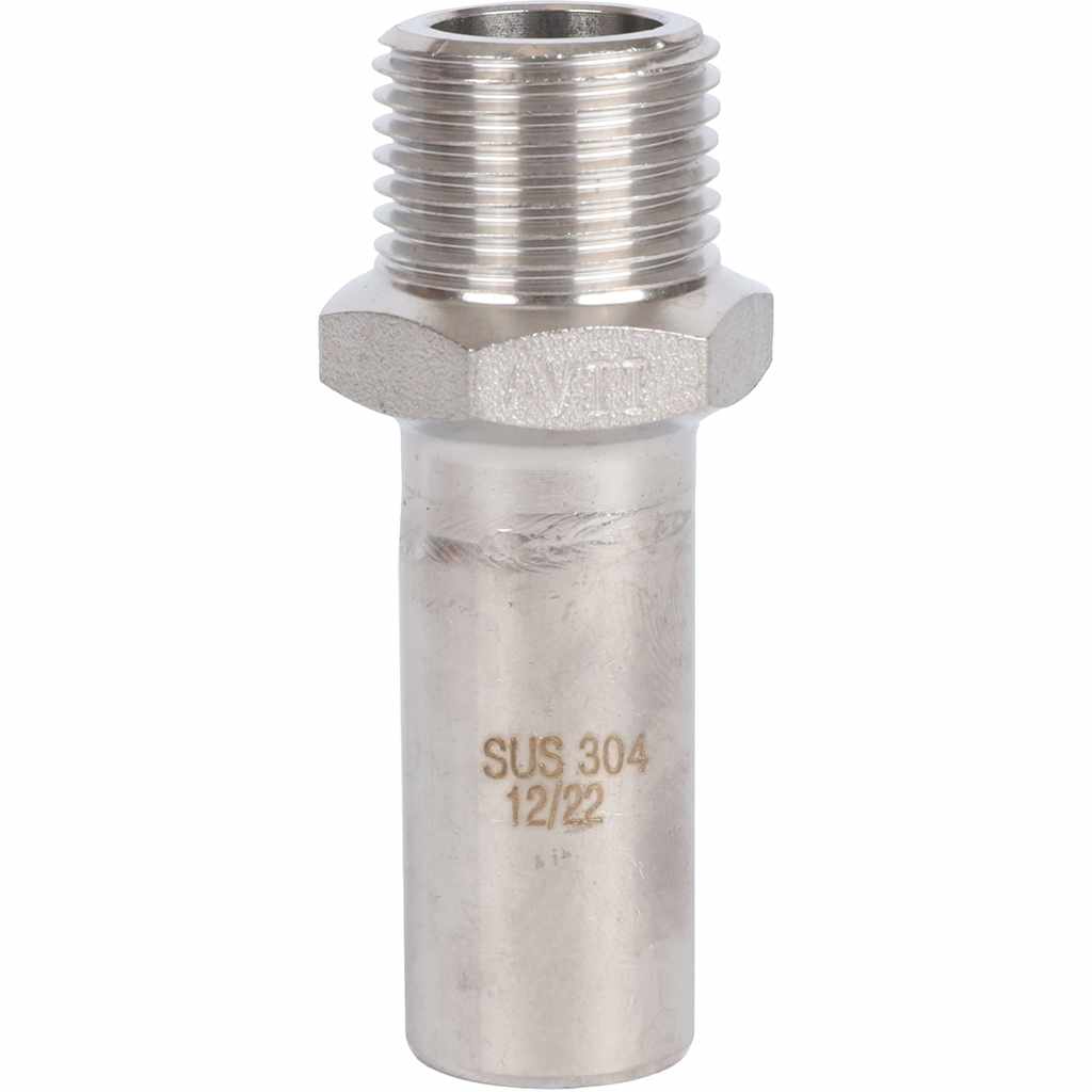 Вставка ROMMER переходная НПр-НР, 18х1/2, из нержавеющей стали прессовой, RSS-1024-001812