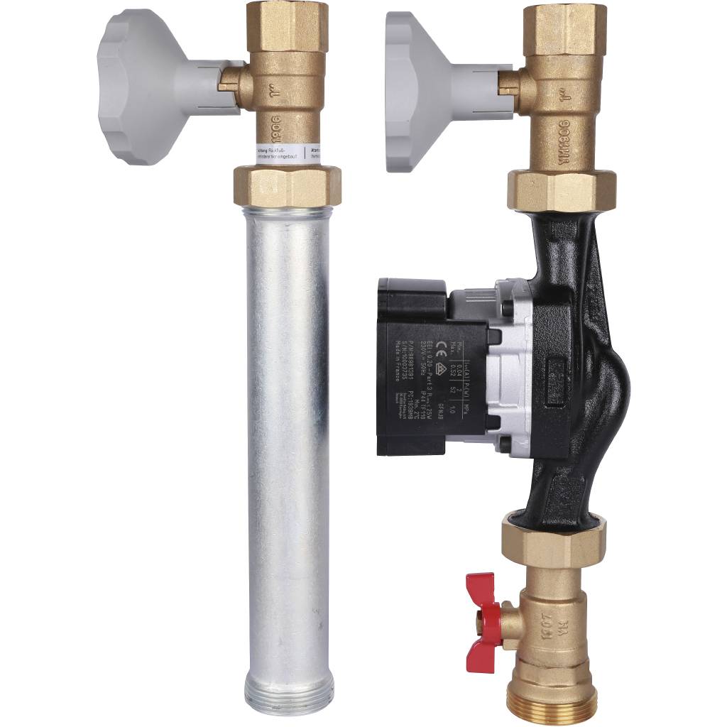 Группа насосная Meibes, поколение 8, UK с нас. Grundfos UPM3 Hybrid 25-70* , прямой контур, 1, M66811.36