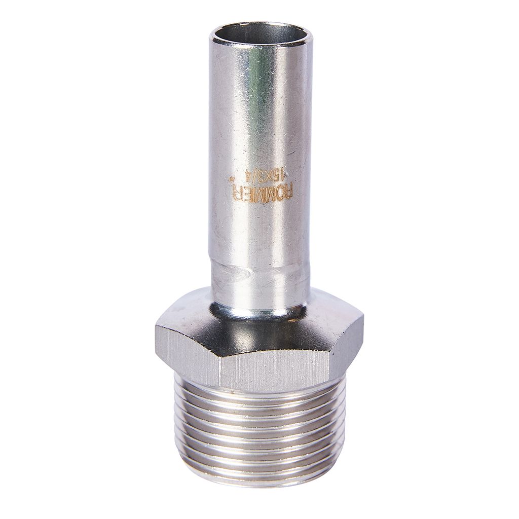 Вставка ROMMER переходная НПр-НР, 15х3/4, из нержавеющей стали прессовой, RSS-1024-001534