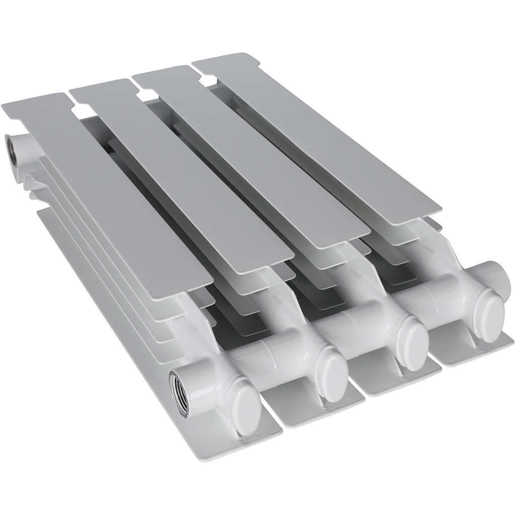 Радиатор алюминиевый STOUT VEGA 500 4 секций боковое подключение (белый RAL 9016), SRA-1310-050004