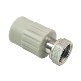 Муфта с накидной гайкой PPR 20х1/2,  серый, РТП