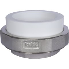Муфта разъемная Kalde с внутренней резьбой 110x4 для полипропиленовых труб под сварку (цвет белый), 3252-tuf-110400