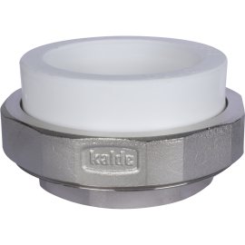Муфта разъемная Kalde с внутренней резьбой 110x4 для полипропиленовых труб под сварку (цвет белый), 3252-tuf-110400