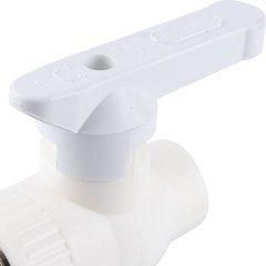 Кран шаровой Kalde комбинированный (наруж. резьба, 20х1/2 ) для полипропиленовых труб под сварку (цвет белый)