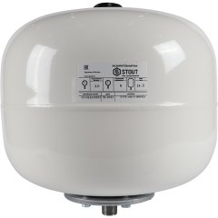 Расширительный бак STOUT STW-0015 для ГВС 24 л. вертикальный (цвет белый), STW-0015-000024