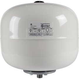 Расширительный бак STOUT STW-0015 для ГВС 24 л. вертикальный (цвет белый), STW-0015-000024