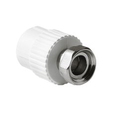 Муфта Pro Aqua d=25-1 PP-R с накидной гайкой Белая, PA29015