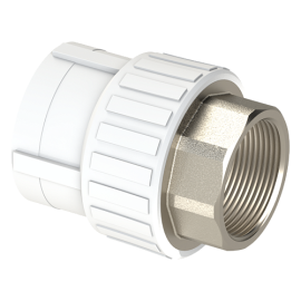 Муфта комбинированная под ключ PPR внутренняя резьба  90х3,  белый, РТП