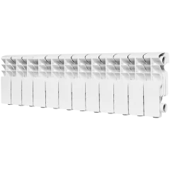 Радиатор алюминиевый ROMMER Plus 200 12 секций боковое подключение (RAL9016), RAL-3210-020012