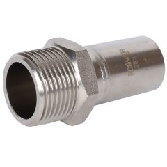 Вставка переходная НПр-НР ROMMER 28х1 из нержавеющей стали прессовой