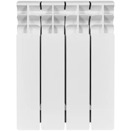 Радиатор биметаллический STOUT TITAN 350 4 секций боковое подключение (белый RAL 9016), SRB-3310-035004