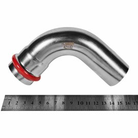 Угольник ROMMER однораструбный 90° ВПр-НПр, 42, из нержавеющей стали прессовой, RSS-1002-000042