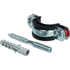 Комплект STOUT хомут+шпилька шуруп +дюбель пластиковый 1 (32-37), SAC-0020-100001