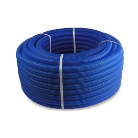 Труба гофрированная ПНД 23 (вн.19),  50 м,синий, РТП