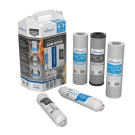 Комплект Картриджей К-7 АКВАБРАЙТ без мембраны для очистки воды (для серии АБФ-ОСМО-6)