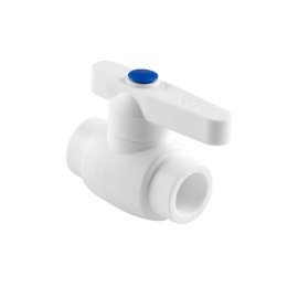 Кран шаровой полный проход PPR 110,  белый, RTP