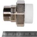 Муфта комбинированная Pro Aqua d=32-1 PP-R разъемная (американка) НР Белая