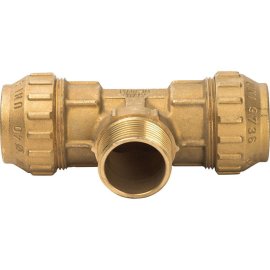 Тройник TIEMME с наружной резьбой 40х1 1/4х40 для труб ПНД винтовой, 3400075