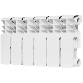 Радиатор биметаллический ROMMER Plus BM 200 6 секций боковое подключение (RAL9016)